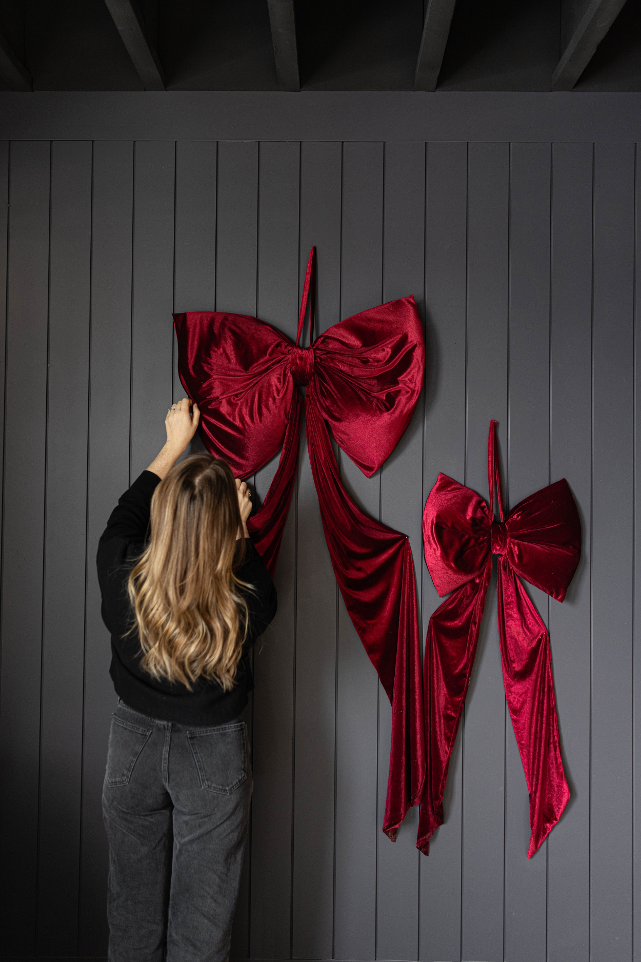 Oversized Red Velvet Bow | By Luxe B Co.