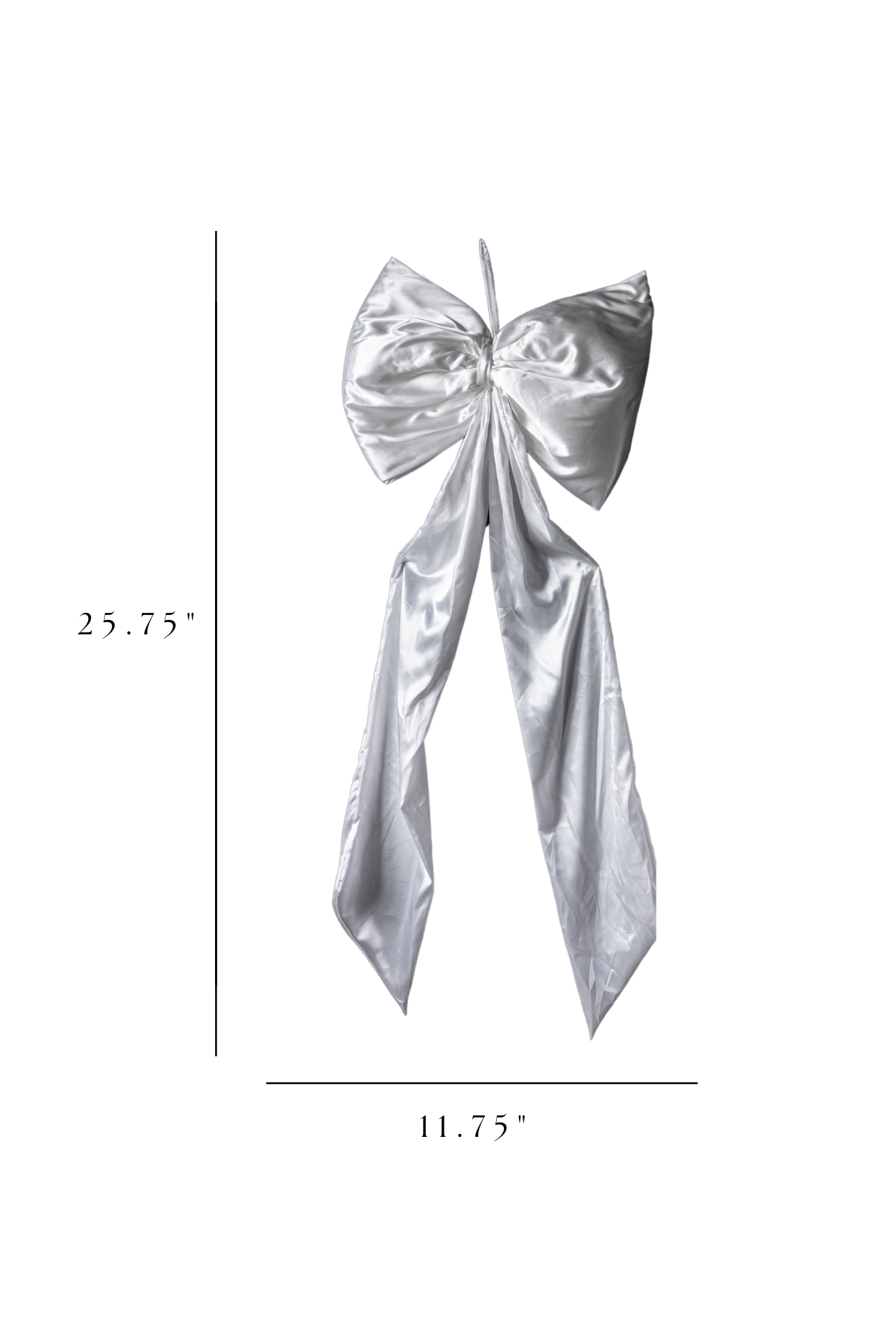 Oversized White Satin Bow | By Luxe B Co.