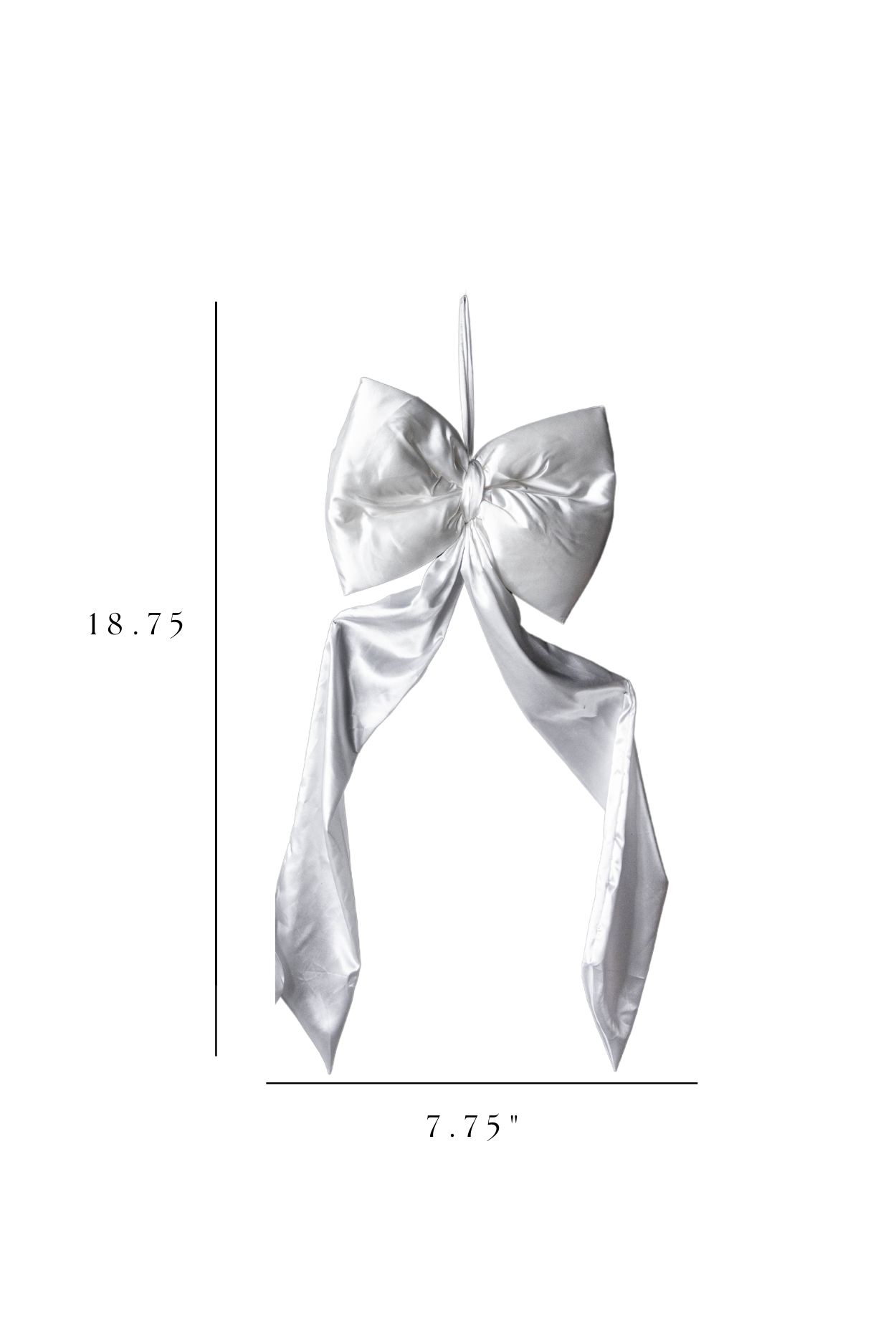 Oversized White Satin Bow | By Luxe B Co.