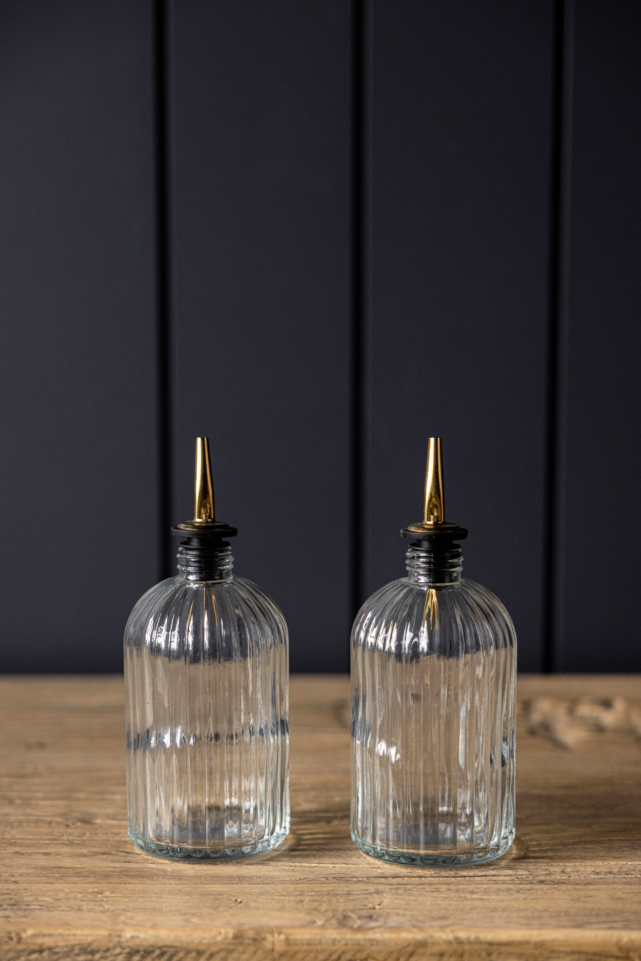 Scallop Olive Oil & Vinegar Glass Bottles | By Luxe B Co.