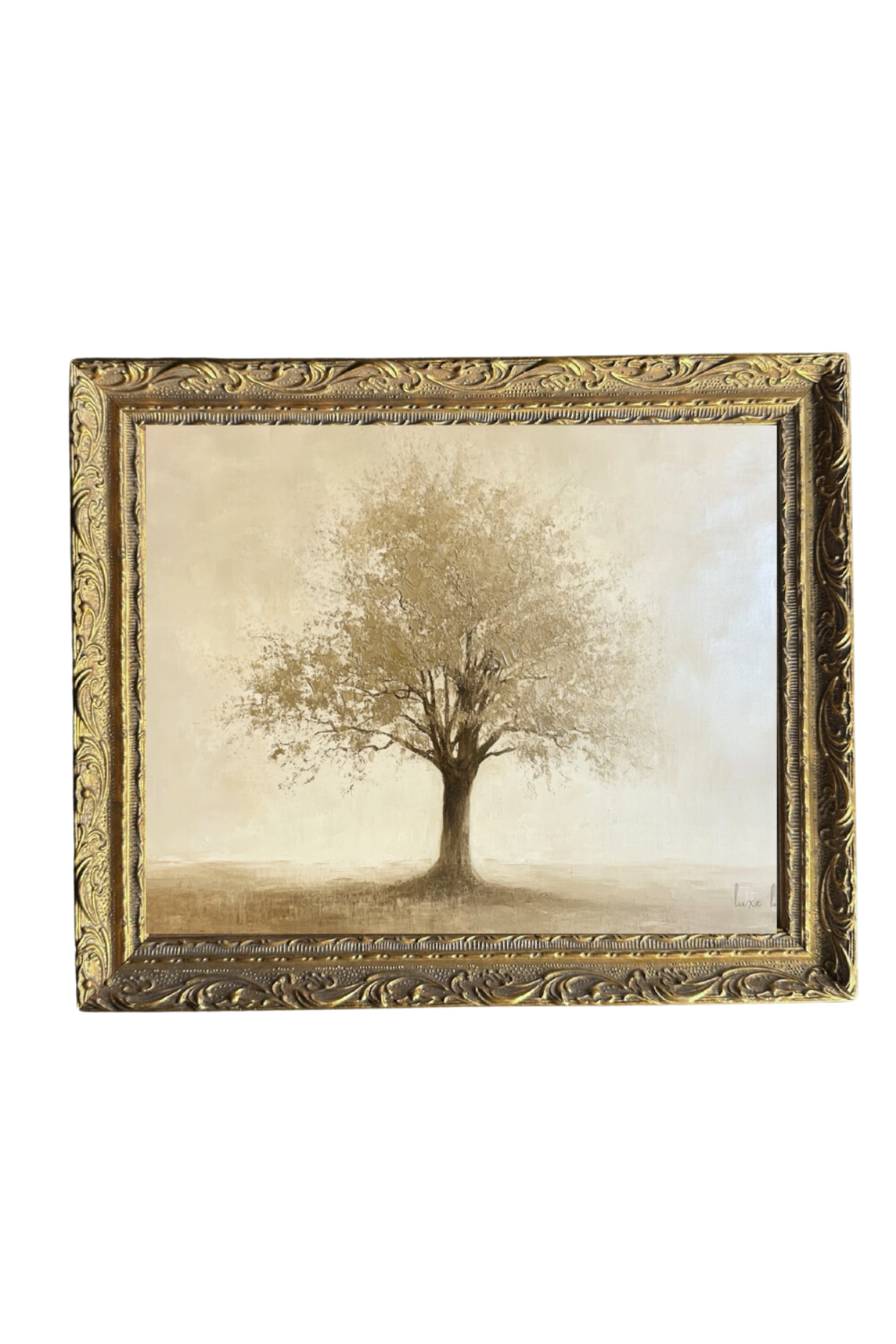 Seasonal Tree | French Brass Gold Mould Framed Art | By Luxe B Co.