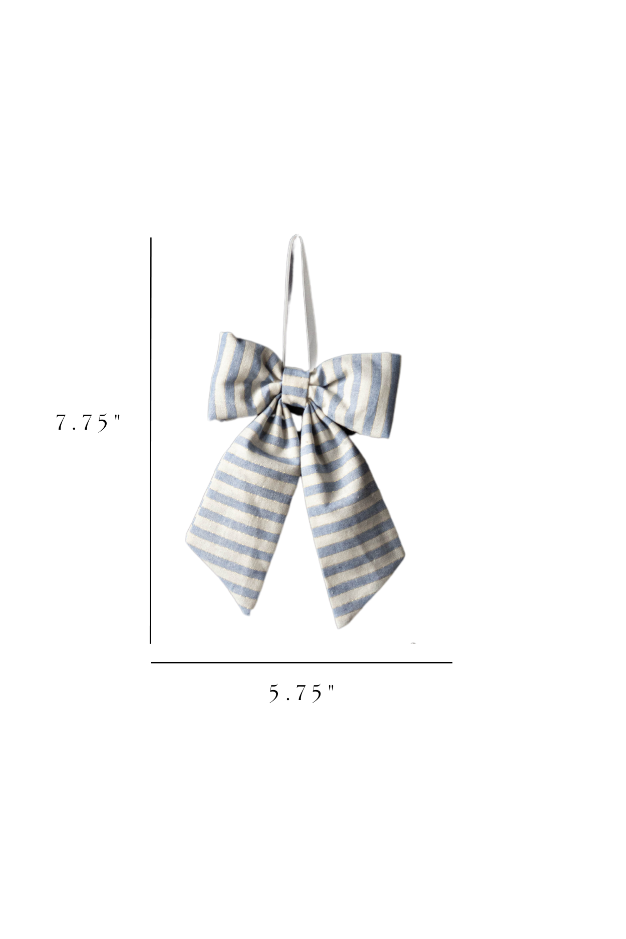 Striped Baby Blue Fabric Bows | By Luxe B Co.