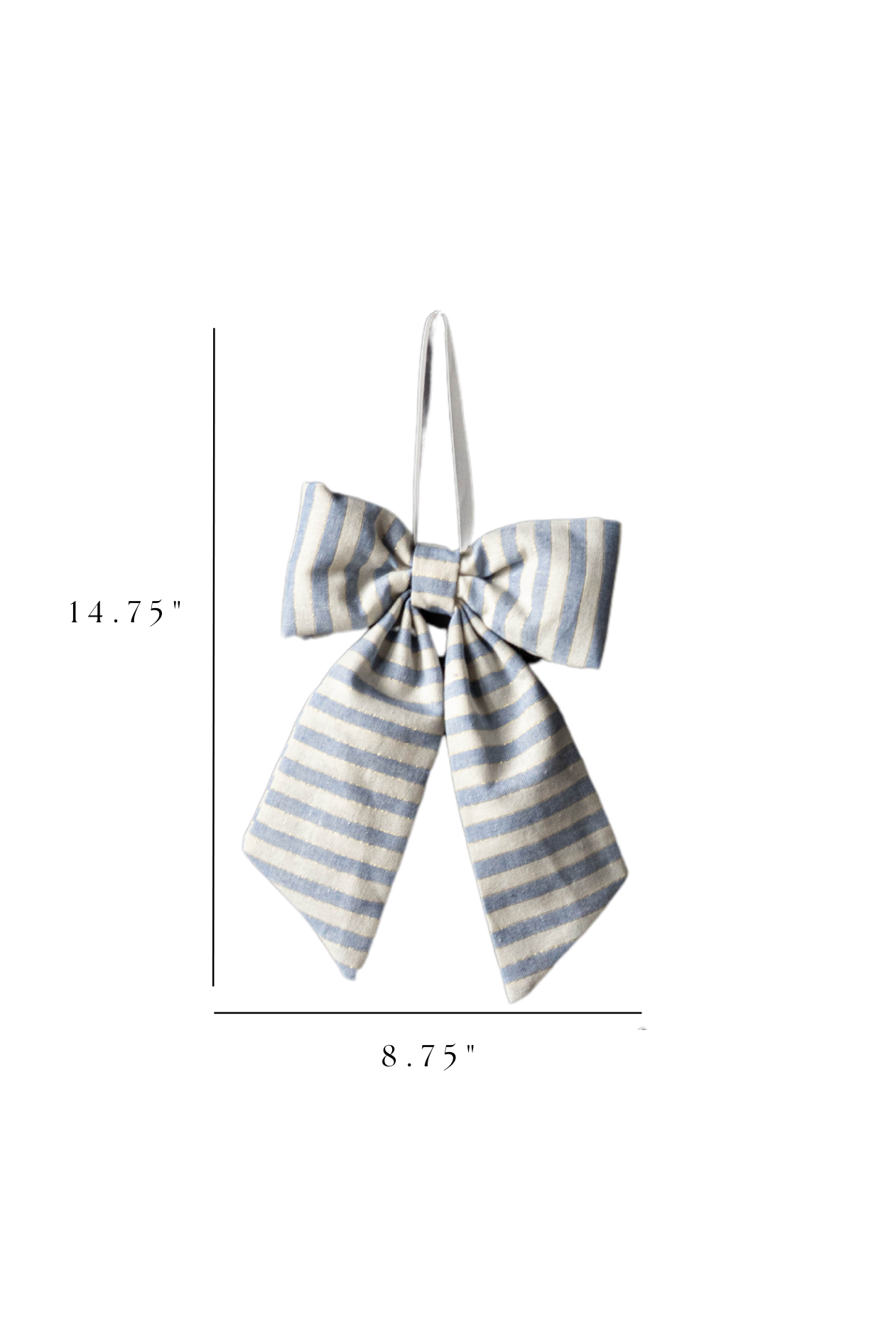 Striped Baby Blue Fabric Bows | By Luxe B Co.