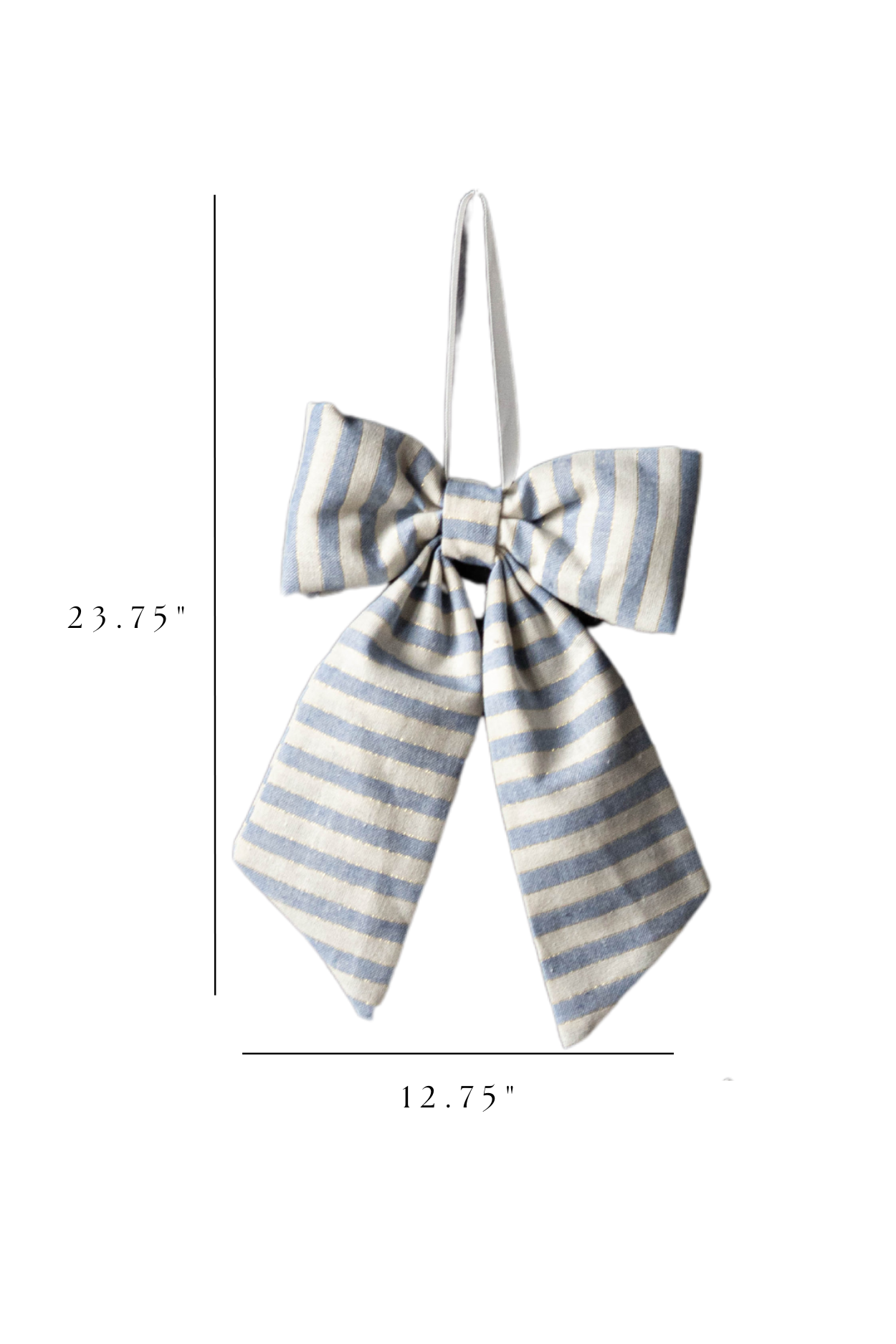 Striped Baby Blue Fabric Bows | By Luxe B Co.