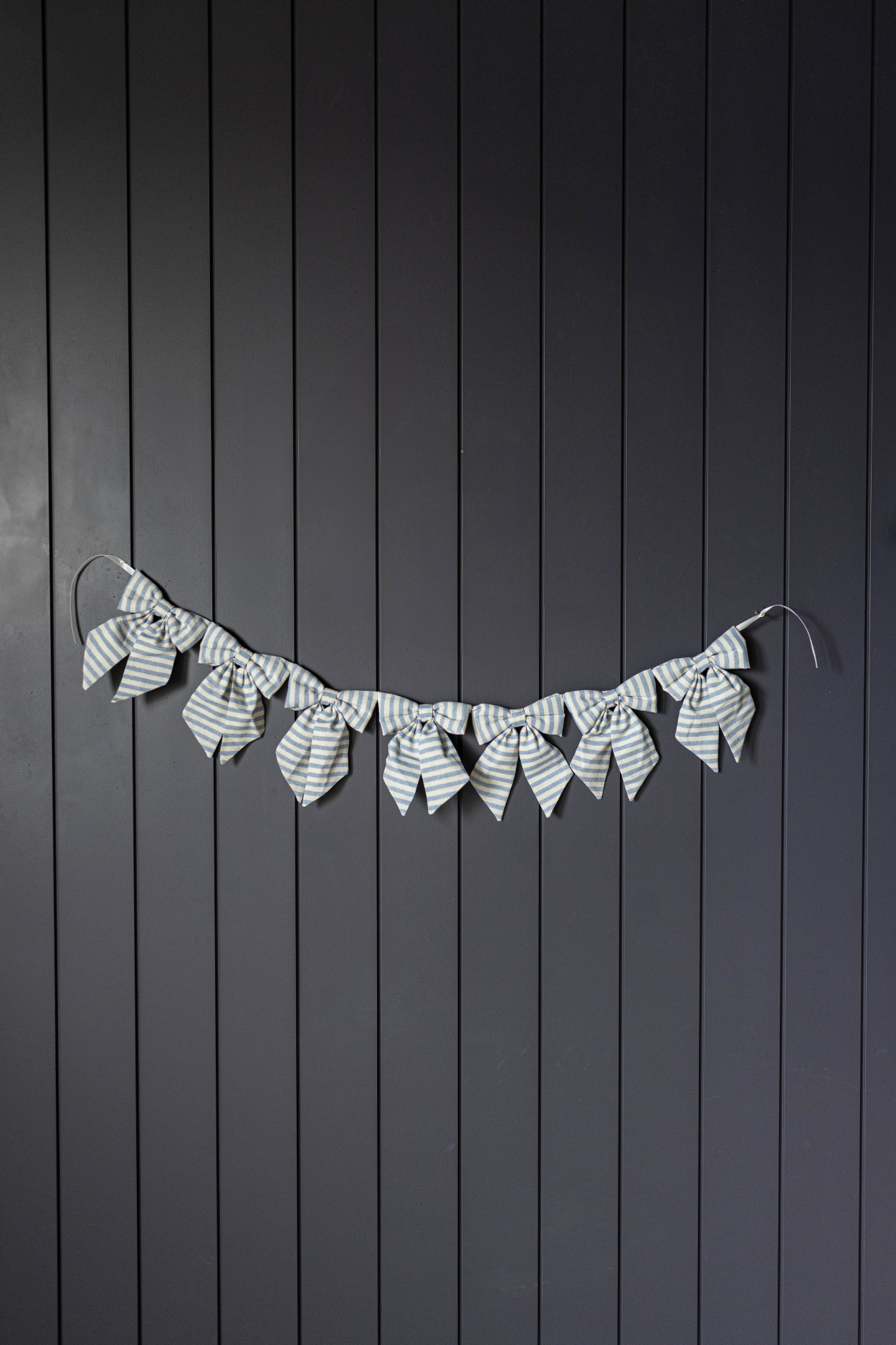 Striped Blue Bow Garland  | By Luxe B Co.