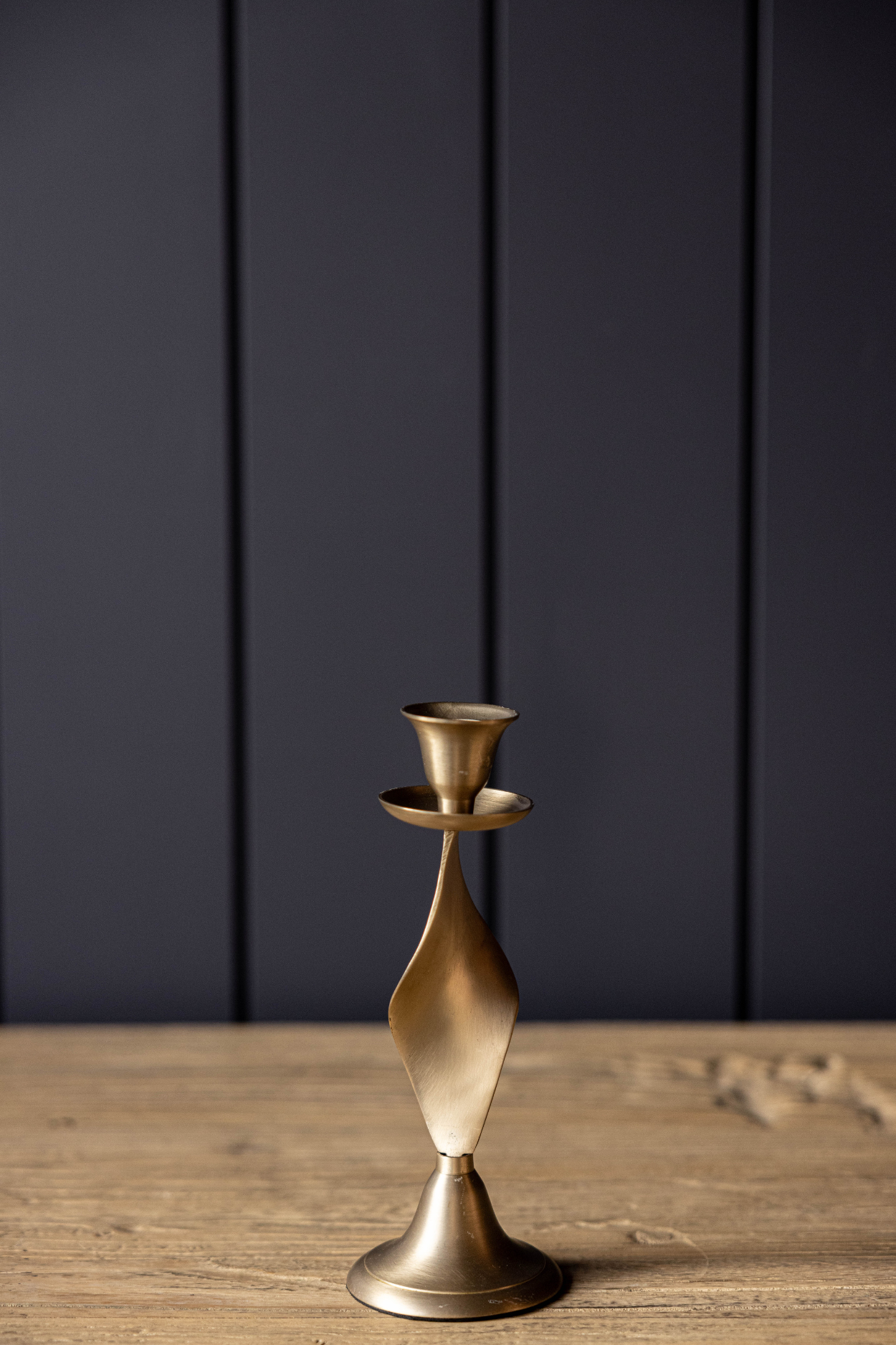 Twisted Brass Candlestick | By Luxe B Co.