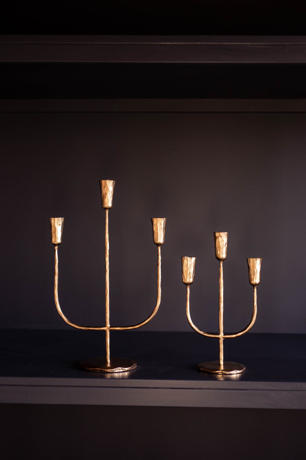 Gold 3 Arm Candelabra Candlestick - Luxe B Co