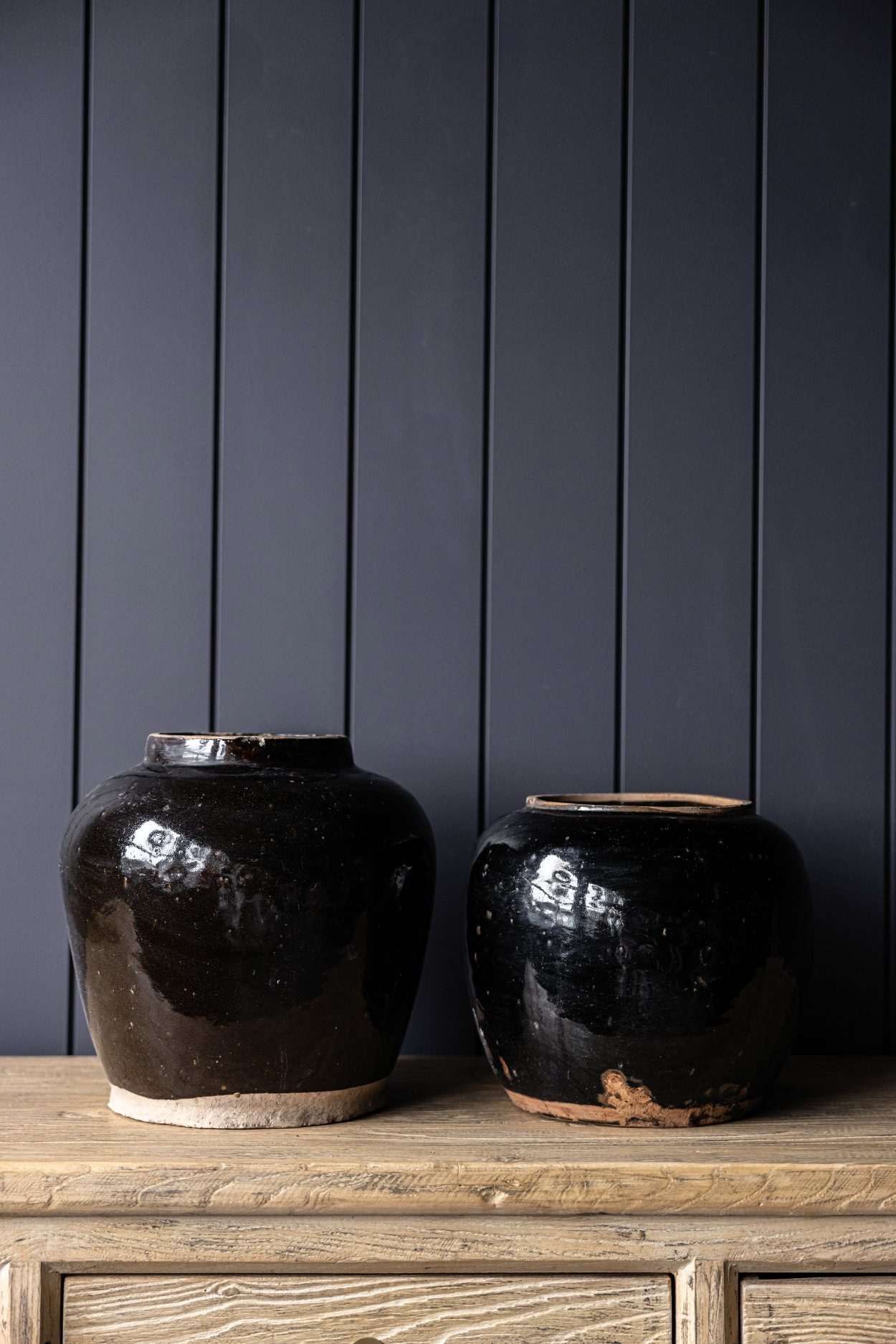 Vintage Black Glazed Paso Pot