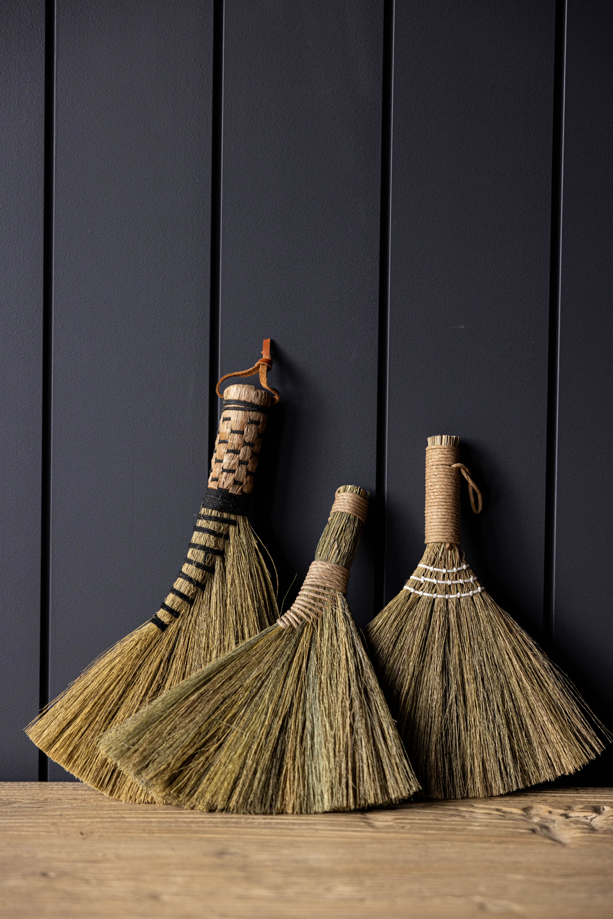 Soft Woven Beige Handle Broom | By Luxe B Co