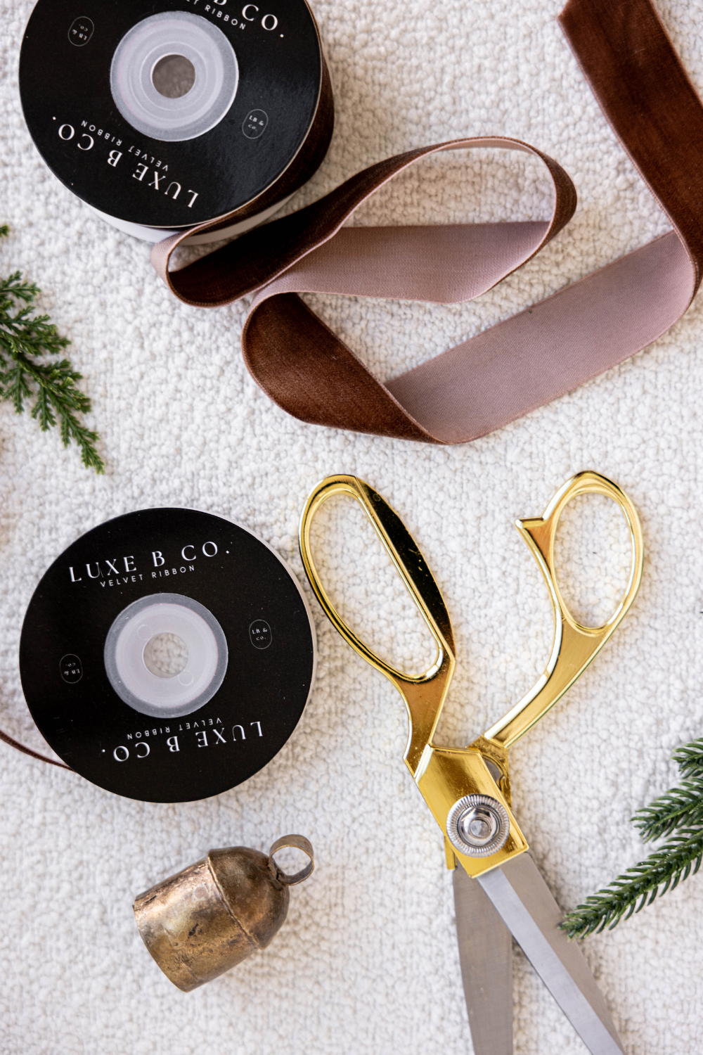 Brown Velvet Ribbon Holiday Decor - Luxe B Co